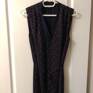 RW&CO Navy polka dot sleeveless dress